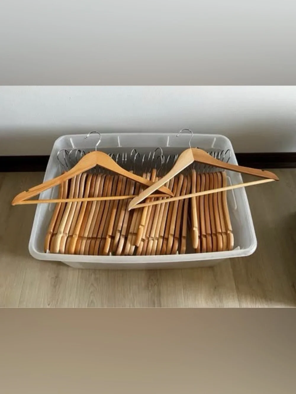 Wooden Suit Hangers - Natural Wood (Set)